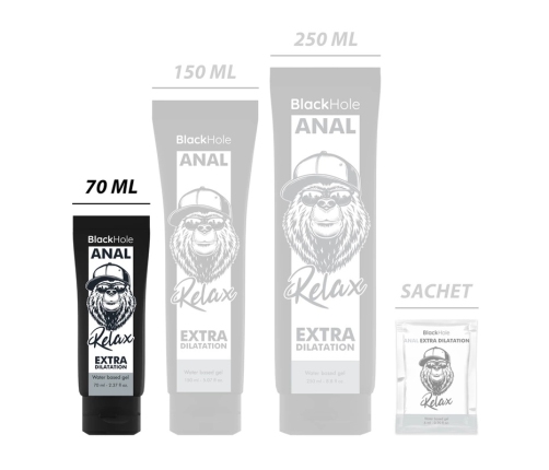 Black Hole Anal Relax Water-Based Gel 70 ml - Gentle Dilating Formula