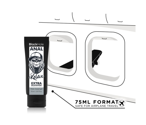 Black Hole Anal Relax Water-Based Gel 70 ml - Gentle Dilating Formula