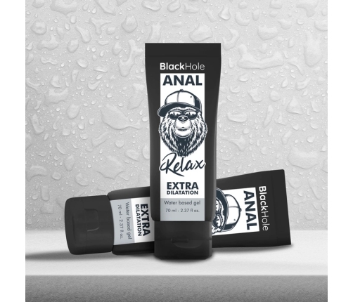 Black Hole Anal Relax Water-Based Gel 70 ml - Gentle Dilating Formula