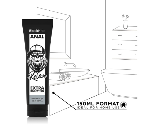 Black Hole Water-Based Gel 150ml - Intimate Relaxing Formula