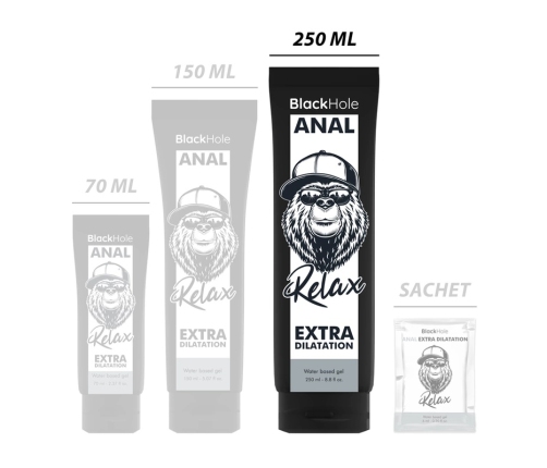 Black Hole Water-Based Anal Relaxation Gel 250ml - Neutral Formula