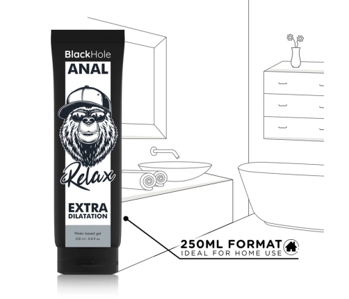 Black Hole Water-Based Anal Relaxation Gel 250ml - Neutral Formula