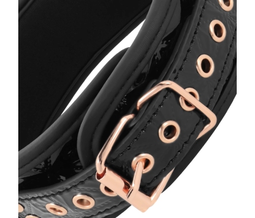 BEGME Black Edition Premium Vegan Leather Collar with Neoprene Lining