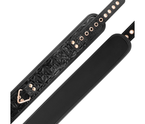 BEGME Black Edition Premium Vegan Leather Collar with Neoprene Lining