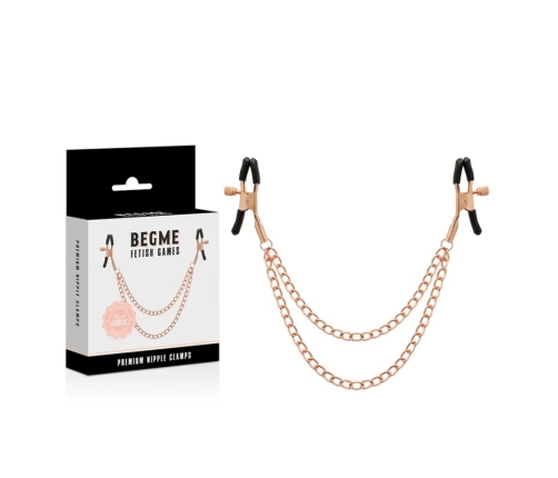 BEGME Black Edition Premium Adjustable Chain Nipple Clamps Nickel-Free