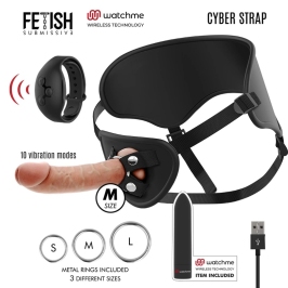 Fetish Submissive Cyberstrap Remote Harness with Silicone Attachment M