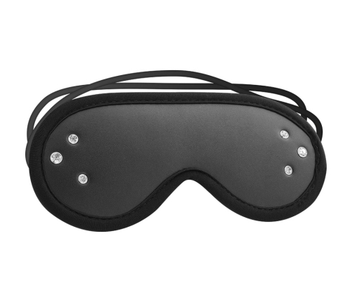 Coquette Chic Desire Vegan Leather Blind Mask with Neoprene Lining, Adjustable