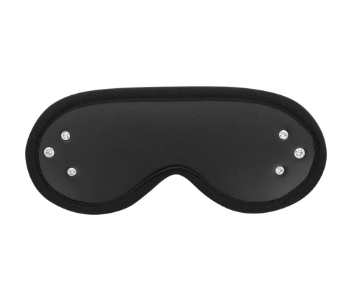 Coquette Chic Desire Vegan Leather Blind Mask with Neoprene Lining, Adjustable