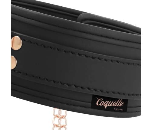 Coquette Chic Desire Vegan Leather Collar with Adjustable Chain Clips