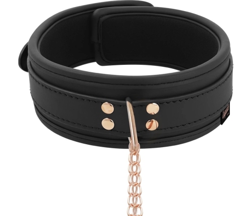 Coquette Chic Desire Vegan Leather Collar with Adjustable Chain Clips