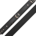 Coquette Chic Desire Vegan Leather Collar with Metal Chain, Black