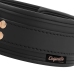 Coquette Chic Desire Vegan Leather Collar with Metal Chain, Black