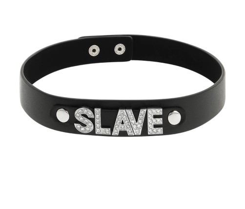 Coquette Chic Desire Vegan Leather Adjustable Black Choker - Unisex One Size