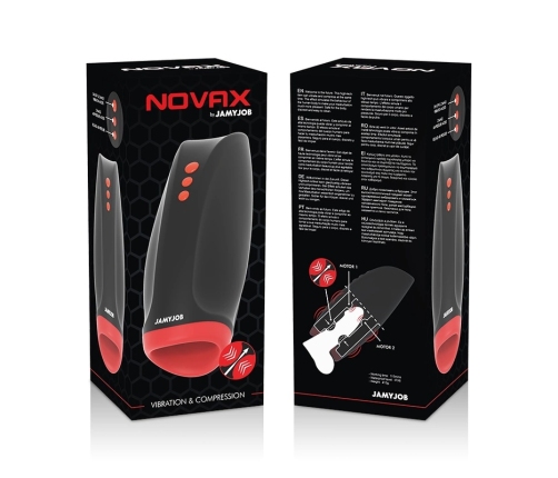 Jamyjob Novax Intimate Machine with Vibration & Compression, Black, 197mm