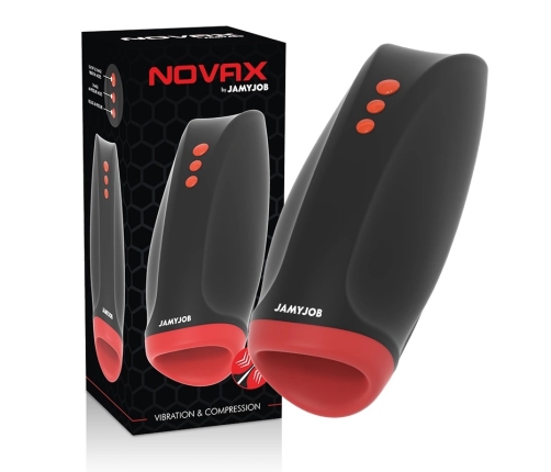 Jamyjob Novax Intimate Machine with Vibration & Compression, Black, 197mm