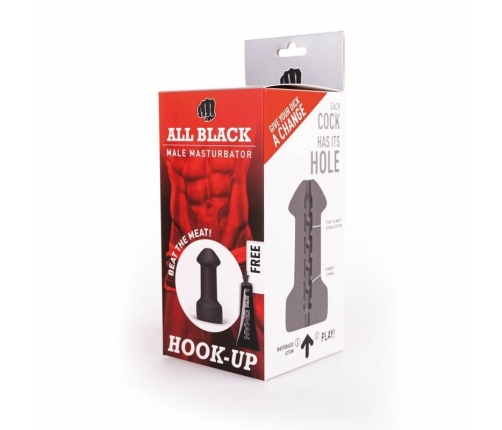 All Black Hook-Up Intimate Stimulation Device 17 cm Black
