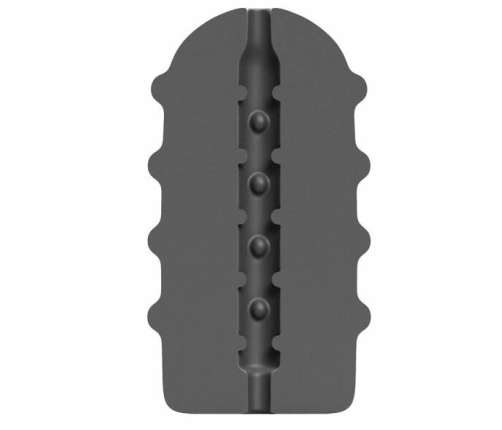 ALL BLACK Bumpy Intimate Stimulation Device 17cm Soft Touch Black