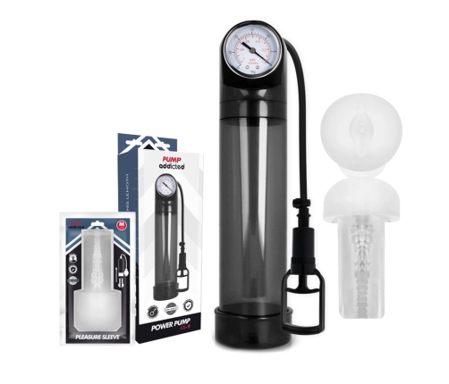 Pump Addicted RX9 Black Vacuum Device with Intimate Sleeve, 30cm