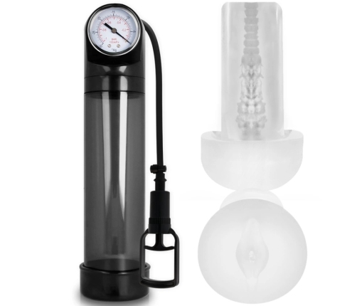 Pump Addicted RX9 Black Vacuum Device with Intimate Sleeve, 30cm