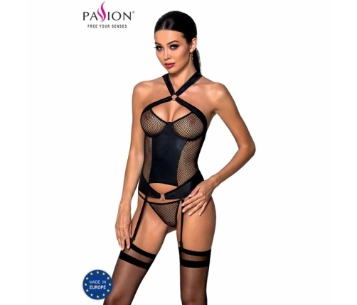 Passion Amanda Corset L/XL Eco-Friendly Leather & Mesh Design