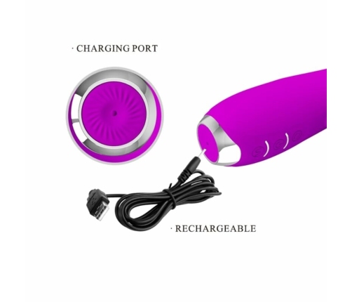 Pretty Love Molly Intimate Rotating Silicone Machine, 20.5cm, Purple, USB