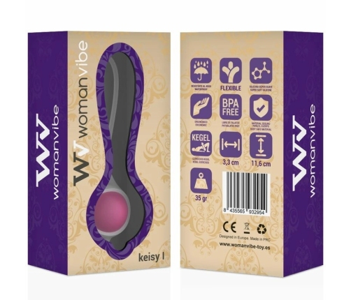 Womanvibe Keisy I Silicone Kegel Ball Pink - Single Lightweight Model