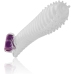 OHMAMA Textured Extension Sleeve with Vibrating Bullet 15cm Transparent