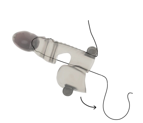 OHMAMA Vibrating Intimate Sheath 3-Motor Flexible Anatomical 14cm