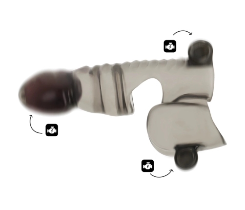 OHMAMA Vibrating Intimate Sheath 3-Motor Flexible Anatomical 14cm