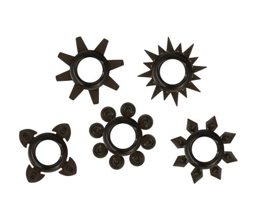 OHMAMA Set of 5 Silicone Flexible Rings - Body-Safe, Assorted Sizes