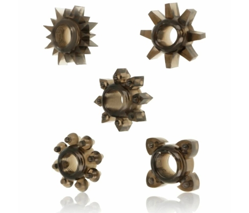 OHMAMA Set of 5 Silicone Flexible Rings - Body-Safe, Assorted Sizes