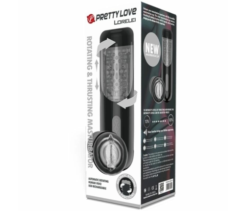 Pretty Love Lorelei Rechargeable Multi-Function Intimate Machine Black