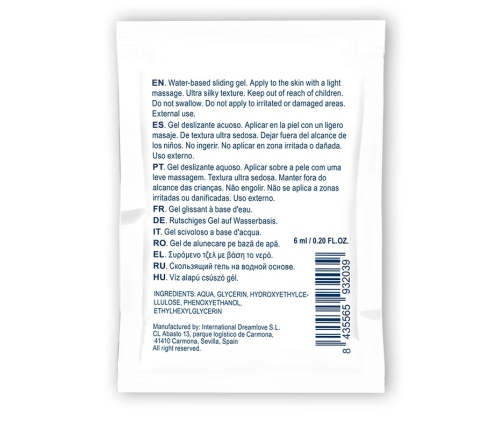 Waterfeel Neutral Water-Based Lubricating Gel 6 ml - Gentle & Odorless Formula