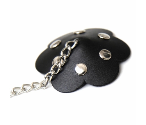 OHMAMA Petal Nipple Shield with Chain, Black, Nickel-Free Design