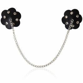OHMAMA Petal Nipple Shield with Chain, Black, Nickel-Free Design