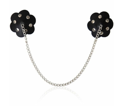 OHMAMA Petal Nipple Shield with Chain, Black, Nickel-Free Design