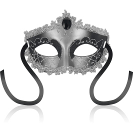 OHMAMA Black Diamond Gray Mask - Decorative Rigid Unisex Venetian Style