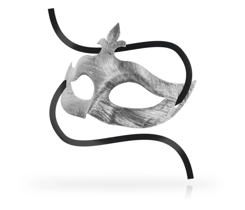 OHMAMA Flower de Lis Silver Decorative Mask Satin Ribbon Unisex