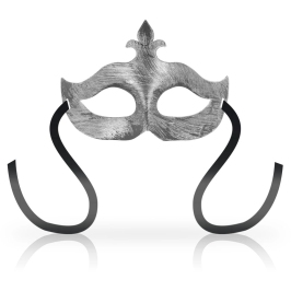 OHMAMA Flower de Lis Silver Decorative Mask Satin Ribbon Unisex