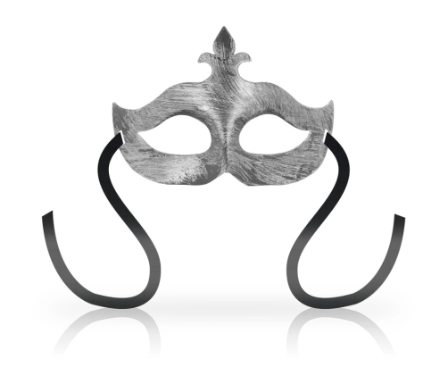 OHMAMA Flower de Lis Silver Decorative Mask Satin Ribbon Unisex