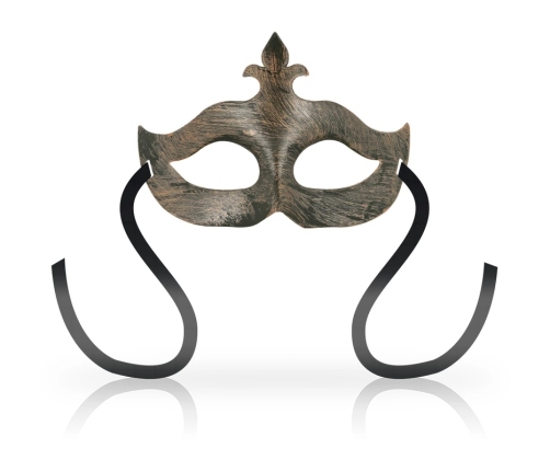 OHMAMA Fleur de Lis Copper Mask - Rigid Unisex Venetian Style, One Size