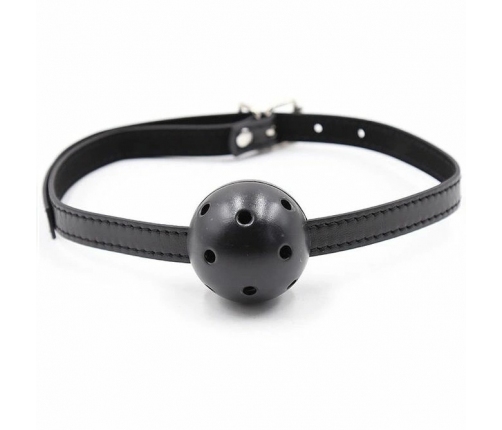 OHMAMA Fetish Adjustable Ball Gag with Vents 4.5 cm Black