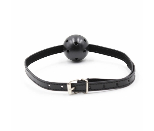OHMAMA Fetish Adjustable Ball Gag with Vents 4.5 cm Black