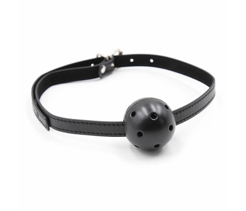 OHMAMA Fetish Adjustable Ball Gag with Vents 4.5 cm Black