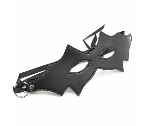 OHMAMA Feline Mask - Black PVC Costume Accessory, One Size