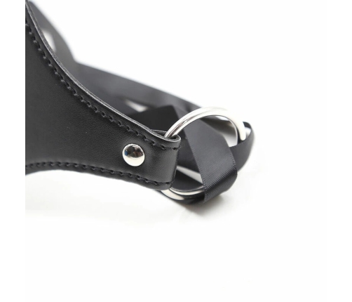 OHMAMA Feline Mask - Black PVC Costume Accessory, One Size