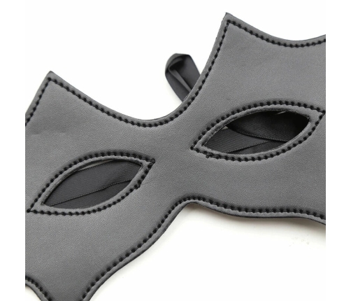 OHMAMA Feline Mask - Black PVC Costume Accessory, One Size