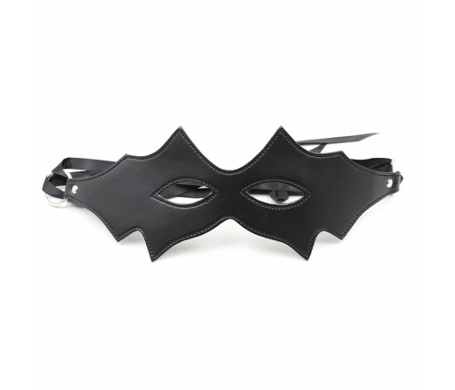 OHMAMA Feline Mask - Black PVC Costume Accessory, One Size