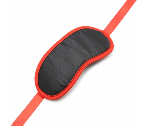 OHMAMA Black Mask with Red Trim - Adjustable Polyester Accessory