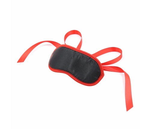 OHMAMA Black Mask with Red Trim - Adjustable Polyester Accessory